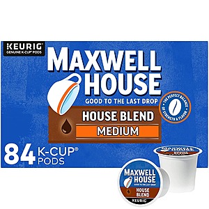 Maxwell House House Blend Medium Roast K-Cup Coffee Pods (84 ct Box) $14