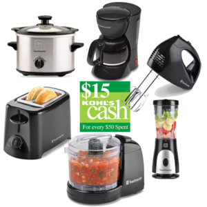 Toastmaster Appliances: Hand Mixer, Mini Waffle Maker, Toaster + $15 Kohls Cash 4 for $11.50 after $48 Rebate w/ 2.5% SD Cashback + Free Curbside Pickup