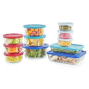 22-Piece Pyrex Glass Food Storage Set $23 + free pickup at Kohls or free shipping over $25