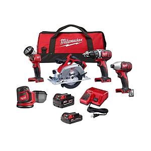 YMMV- Local Store Discounted M18 18V Lithium-Ion Cordless Combo Kit (5-Tool) with 2-Batteries, Charger and Tool Bag - $270 at Home Depot