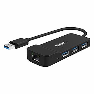 UNITEK Gigabit Ethernet Network Adapter with 3-Port USB 3.0 Data Hub $7.89AC Amazon