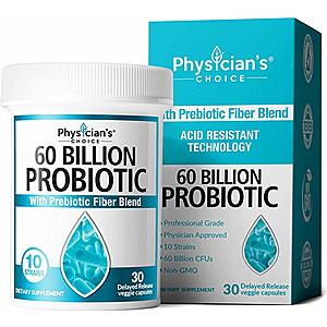 Shelf Stable Probiotic Supplement with Organic Prebiotic, Acidophilus Probiotic (30 Capsules) for $16.30