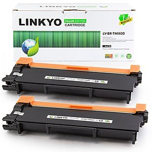 2-Pk Linkyo Valueline Compatible Brother TN450 TN660 Toner Cartridges (Black)  $8