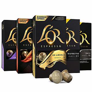 50-Count L'OR Espresso Aluminum Nespresso Pods (Variety Pack) $20 + Free Shipping