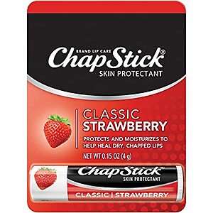 ChapStick Classic Strawberry Lip Balm Tube $0.87 shipped w/ Prime