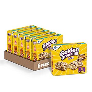6-Pack 8-Count Cereal Treat Bars Golden Grahams S'mores Chocolate Marshmallow $13.45 ( $2.24 ea) w/ S&S + Free Shipping w/ Amazon Prime or Orders $25+