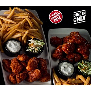 Applebee's - $12.99 unlimited boneless wings and fries - (all you can eat)