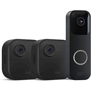 Amazon Prime Members: Blink Video Doorbell (Sync Module 2) + 2x Outdoor All-New Blink Outdoor 4 (4th Gen) Security Cameras (Black) $99.99 via Amazon
