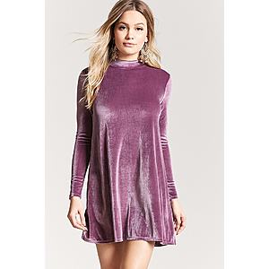 Forever 21 Extra 50% Off Sale Prices: Velvet Shift Dress $3.99 & Lots More + shipping