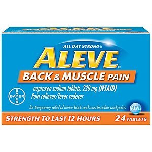 Walmart In Store Offer: 2 Pc Aleve Back & Muscle 24ct $7.52 or less, Receive $13 Fandango Code