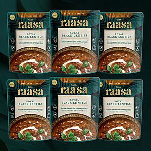 6-Pack 10-Oz Tata Raasa Regal Ready to Eat Pouches (Royal Black Lentils) $17.50