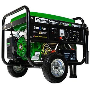 DuroMax XP4850EH Hybrid Portable Dual Fuel Propane / Gas Camping RV Generator - $255 after coupon. Shipping is free.
