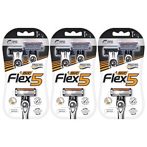 6-Count BIC Men's Flex 5 Titanium 5-Blade Disposable Razors $10.60 ($1.77 each) w/ S&S + Free S&H w/ Prime or $35+