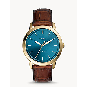 Fossil - The Minimalist Three-Hand Brown Leather Watch 40% off with promo code SNOWGOOD $49.98