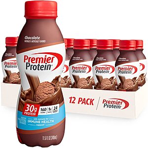 12-Pack 11.5-Oz Premier Protein Shake (Various Flavors) From $17.50 & More w/ Subscribe & Save