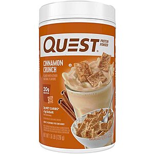 Quest Nutrition Protein Powder: 25.6-Oz (Chocolate) $16.23, (Multi-Purpose) $16.30, 3-lbs Chocolate $27.85 & More w/ S&S + Free Shipping $16.25