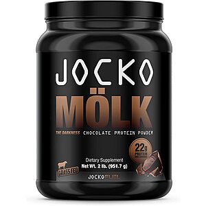 2-lbs Jocko Mölk Whey Protein Powder (various flavors) $26 w/ Subscribe and Save + Free Shipping