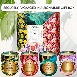 4-Count 6-Oz Scented Soy Candles Gift Set (various) $8.20 w/ S&S + Free Shipping w/ Prime or on $25+