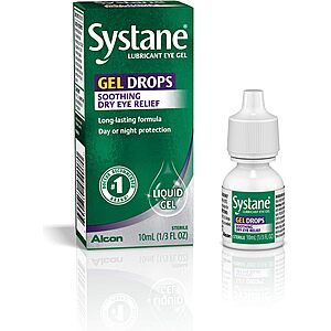 Systane Dry Eye Relief Lubricant Eye Drops 30% Off: 2-Count 0.34-Oz Ultra High Performing $9.25, 0.34-Oz Soothing Gel Drops $7.55 & More w/ S&S + Free Shipping w/ Prime or on $25+
