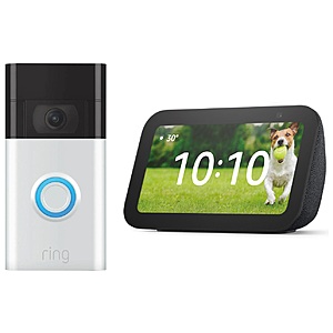 Ring 1080p HD Video Doorbell (2nd Gen) + 5.5" Amazon Echo Show 5 Smart Display $55 + Free Shipping