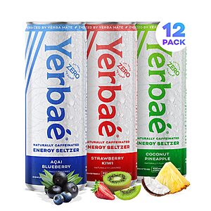 Prime Members: 12-Count 12-Oz Yerbae Energy Seltzer (Variety Tropical Pack) $8.70 w/ S&S + Free Shipping