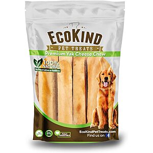 Select Amazon Accounts (YMMV): EcoKind Premium Gold Yak Cheese Chew Dog Treats (Various) from $11.55 & More w/ S&S + Free Shipping w/ Prime or on $35+