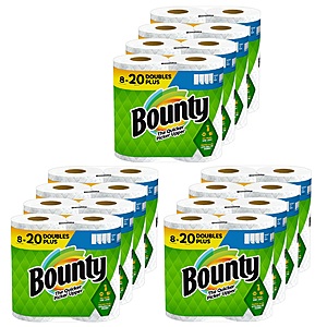 8-Count Bounty Double PLUS Rolls 2-Ply Paper Towel + $10 Amazon Credit 3 for $50.55 + Free S&H