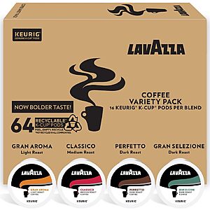 64-Count Lavazza Single-Serve Coffee K-cup Pods (Variety Pack) $18.75 + Free Shipping