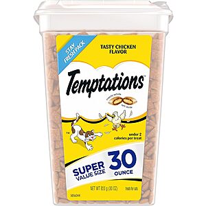 Select Amazon Accounts (YMMV): 30-Oz Temptations Crunchy & Soft Cat Treats (various) $7.60 w/ S&S + Free Shipping w/ Prime or on $35+
