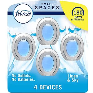 4-Ct Febreze Small Spaces Air Freshener: Lemon Scent $6.20, Linen & Sky $6.80 w/ Subscribe & Save