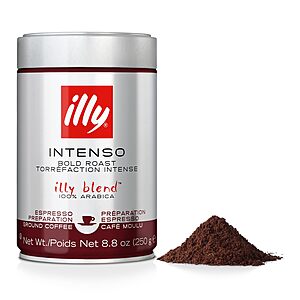 illy Coffee: 8.8-Oz Ground Coffee (Intenso) $7.10, Whole Bean (Intenso) $8.25, 6-Pack 8.8-Oz Ground Coffee (Classico) $37.10 & More w/ S&S  + Free Shipping w/ Prime or on $35+