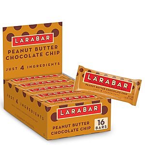 16-Count 1.6-Oz Larabar Gluten-Free Fruit & Nut Bar (Peanut Butter Chocolate Chip or Banana Chocolate Chip) $9.75 ($0.60 each) w/ S&S + Free Shipping w/ Prime or on $35+