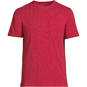 Lands' End: Up to 40% Off: Men's Short Sleeve Garment Dye Slub Poket T-Shirt $12, Women's Cotton Pajama Cami Top $5.20 & More + Free Shipping
