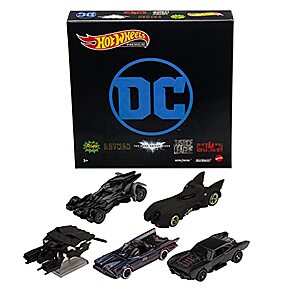 5-Piece Hot Wheels Batman 1:64 Scale Toy Batmobile Vehicle Bundle $17.50