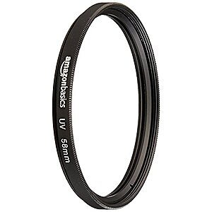 Amazon Basics UV Protection Camera Lens Filter - 58mm, 4-Pack - $5.99 - Amazon