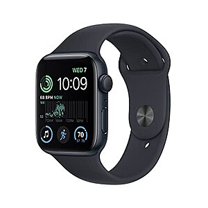 Apple Watch SE (2nd Gen) [GPS 44mm] Midnight - $209.99 + F/S - Amazon