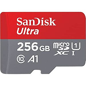 SanDisk 256GB Ultra microSDXC UHS-I Memory Card with Adapter - Up to 150MB/s - $19.99 - Amazon