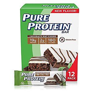 12-Count 1.76oz Pure Protein Bars (Chocolate Mint Cookie) $10.20 w/ Subscribe & Save