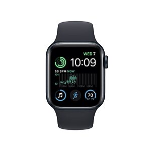 Apple Watch SE (2nd Gen) [GPS + Cellular 40mm] Smart Watch w/Midnight Aluminum Case & Midnight Sport Band - M/L - $219.99 + F/S - Amazon