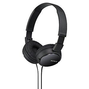Sony ZX Series Wired On-Ear Headphones (White or Black) - $9.98 - Amazon