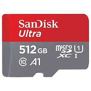 $29.99: SanDisk 512GB Ultra microSDXC UHS-I Memory Card with Adapter (Prime Members)