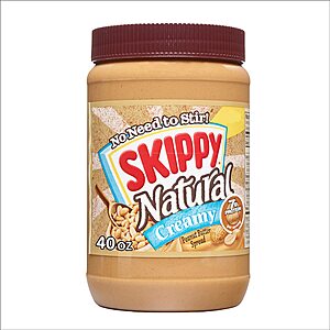 40-Ounce SKIPPY Creamy Natural Peanut Butter Spread $4.70 w/ Subscribe & Save
