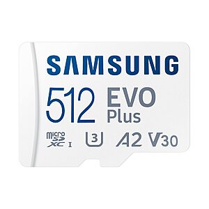 $28.99: 512GB Samsung EVO Plus microSDXC Memory Card w/ Adapter