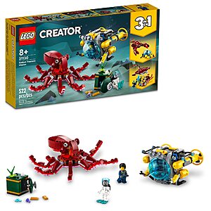 $20.99: 522-Piece LEGO Creator 3 in 1 Sunken Treasure Mission Submarine (31130)