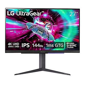 $449.99: LG 27" UltraGear 4K UHD (3840x2160) Gaming Monitor