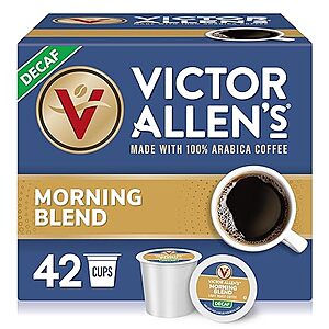 $13.67 /w S&S: Victor Allen's Coffee Decaf Morning Blend, Light Roast, 42 Count