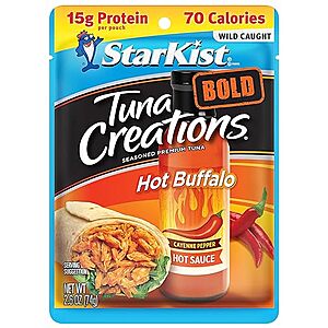 $8.65 /w S&S: StarKist Tuna Creations BOLD Hot Buffalo Style, 2.6 Oz, Pack of 12