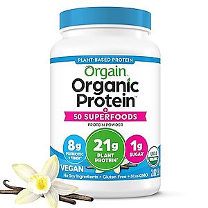 $18.84 /w S&S: Orgain Organic Protein + Superfoods Powder, Vanilla Bean, 2.02lb