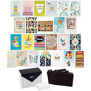$22.50: Hallmark Pack of 24 Handmade Assorted Boxed Greeting Cards, Painted Dots