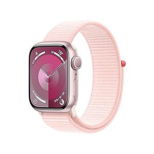 $309.00: Apple Watch Series 9 [GPS 41mm] Smartwatch with Pink Aluminum Case with Pink Sport Loop